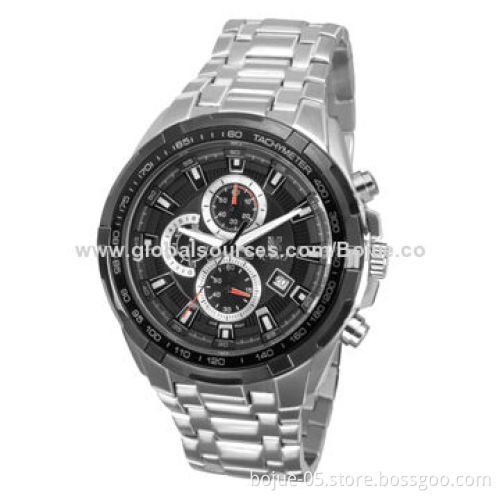 Silver Business Style Jewelry Watches with 3ATM Waterproof, Six Stitches Japan Movement